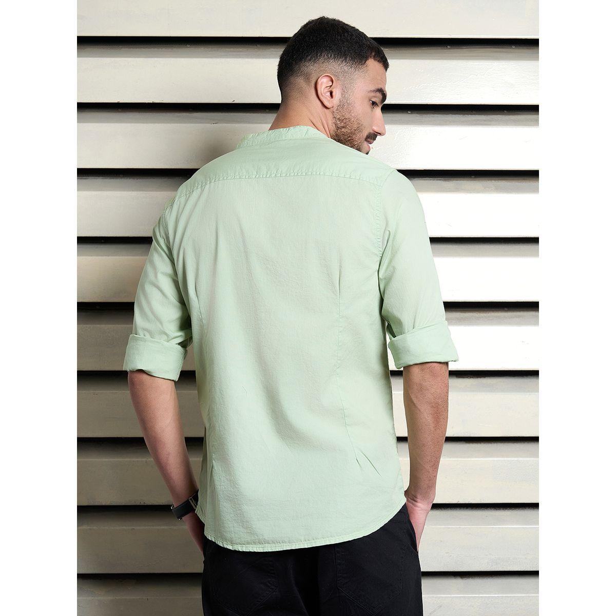 High Star X Styli  Regular Fit Mandarin Collar Casual Shirt-men-clothing-shirts-image-2