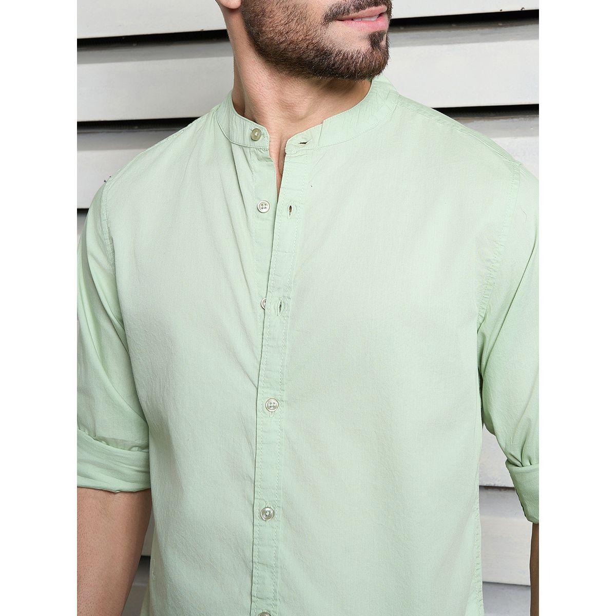 High Star X Styli  Regular Fit Mandarin Collar Casual Shirt-men-clothing-shirts-image-3