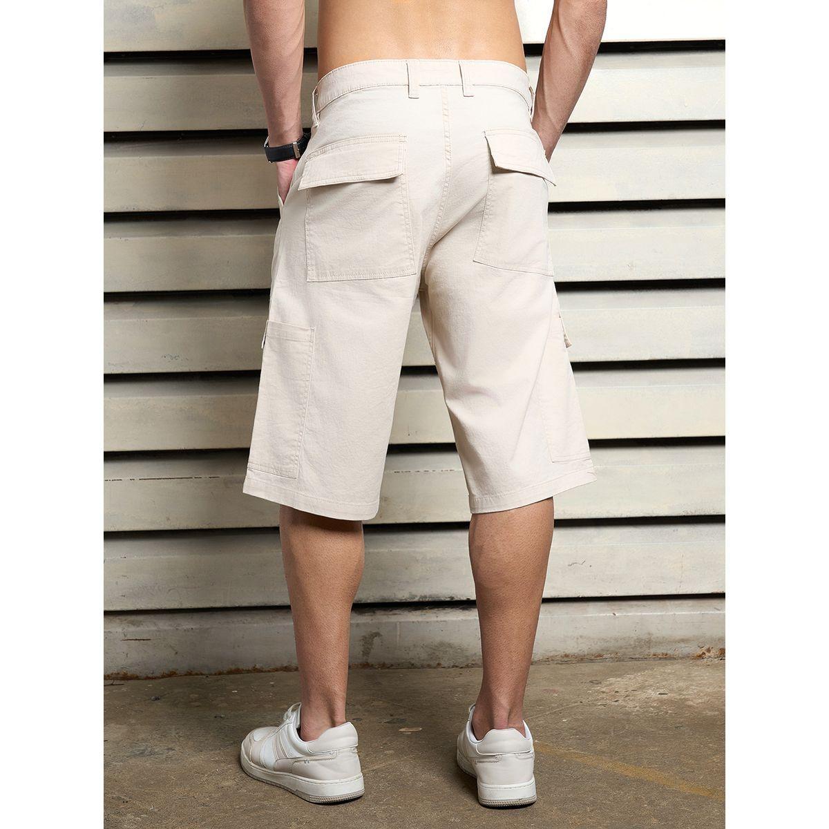 High Star X Styli  Solid Cargo Shorts with Belt Loops-men-clothing-bottoms-shorts-image-2