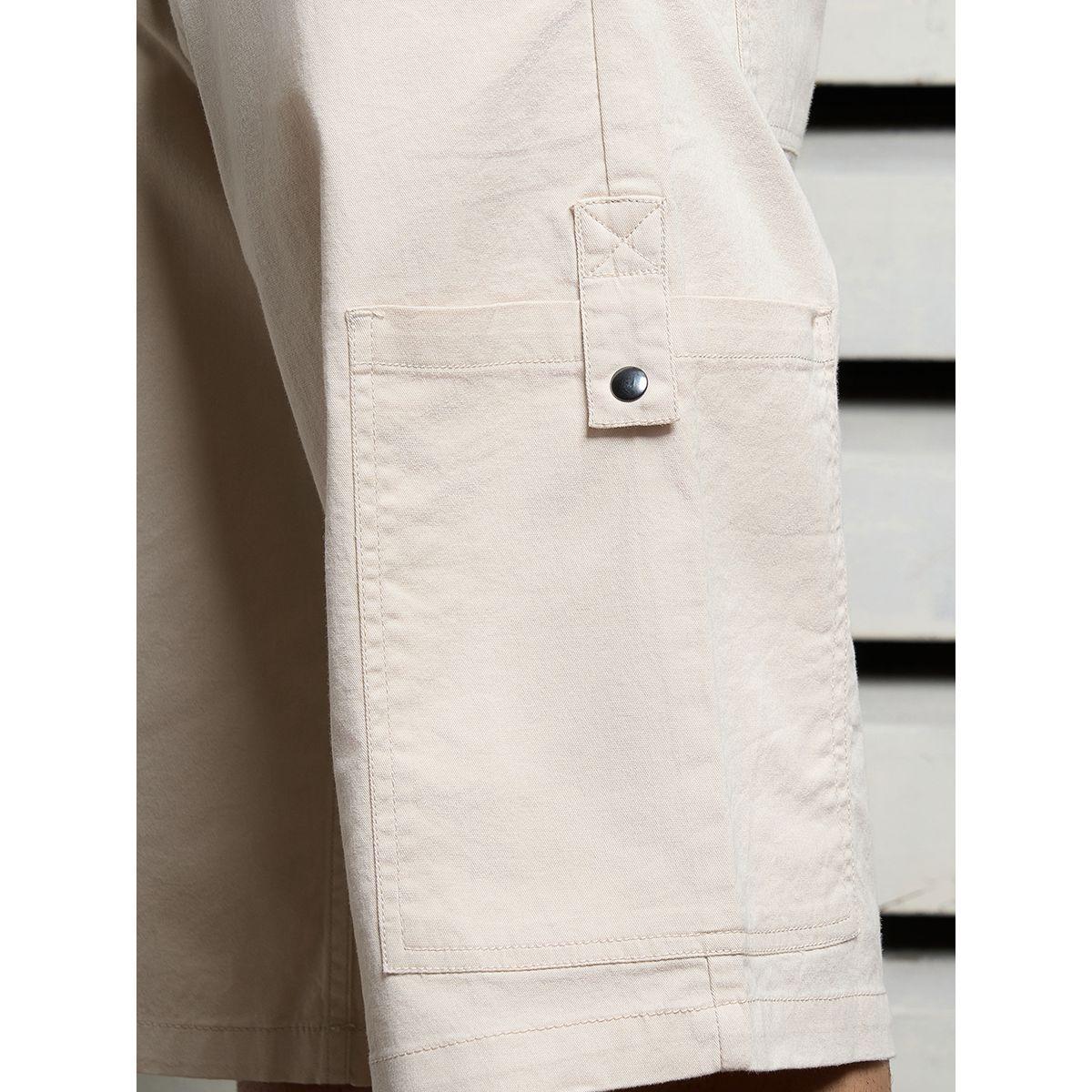 High Star X Styli  Solid Cargo Shorts with Belt Loops-men-clothing-bottoms-shorts-image-5