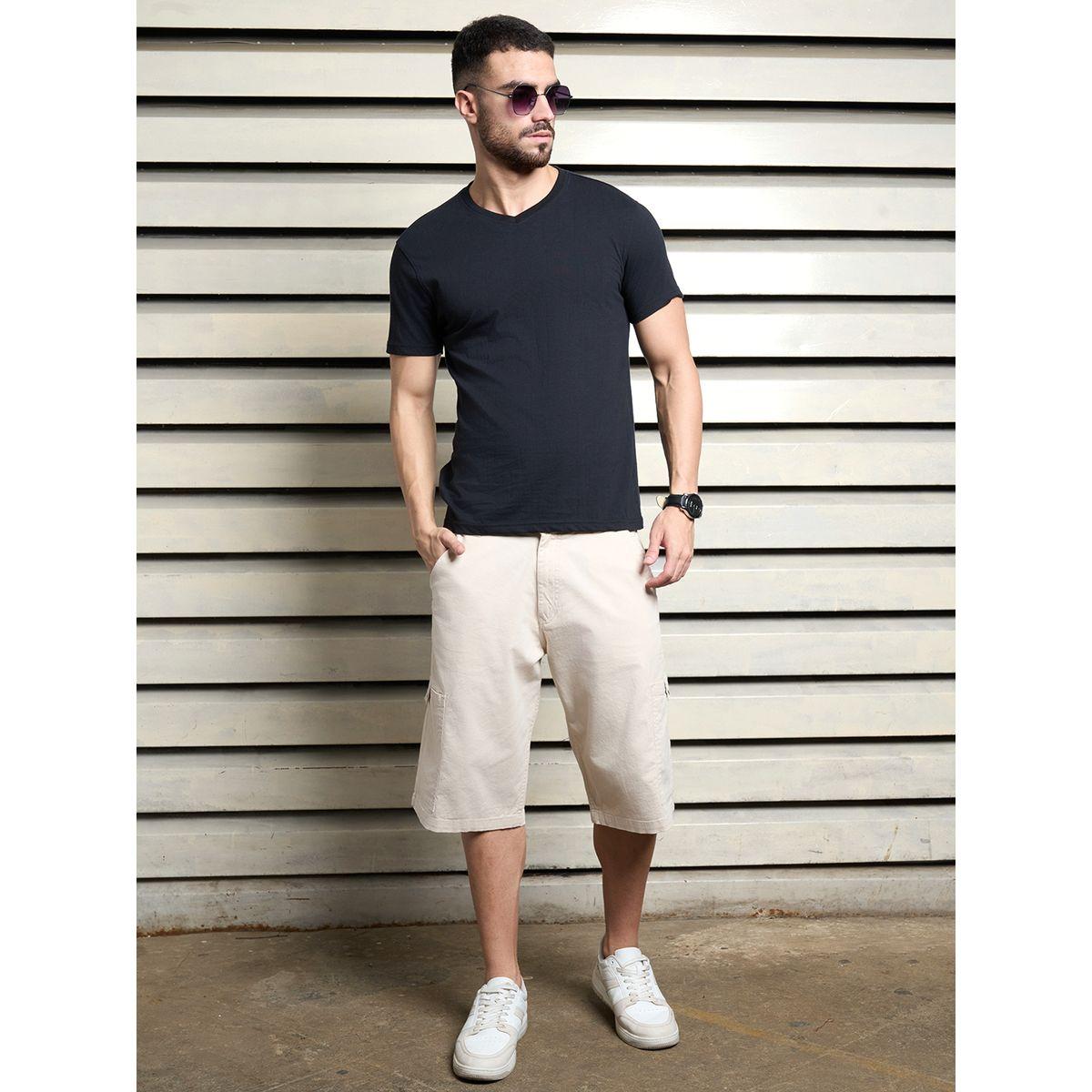 High Star X Styli  Solid Cargo Shorts with Belt Loops-men-clothing-bottoms-shorts-image-6