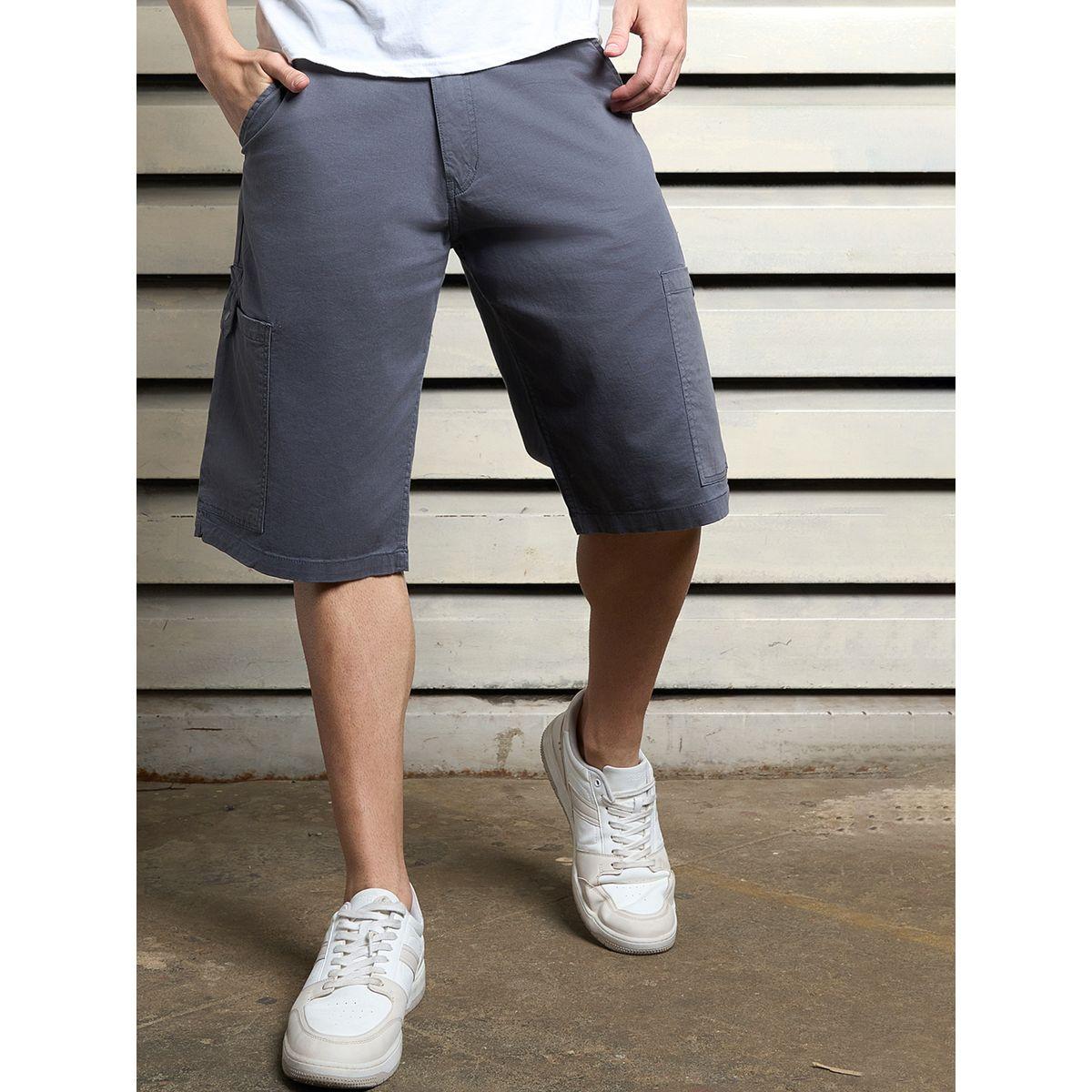 شورت كاجوال بخصر متوسط وقصة مريحة هاي ستار × ستايلي-men-clothing-bottoms-shorts-image-1