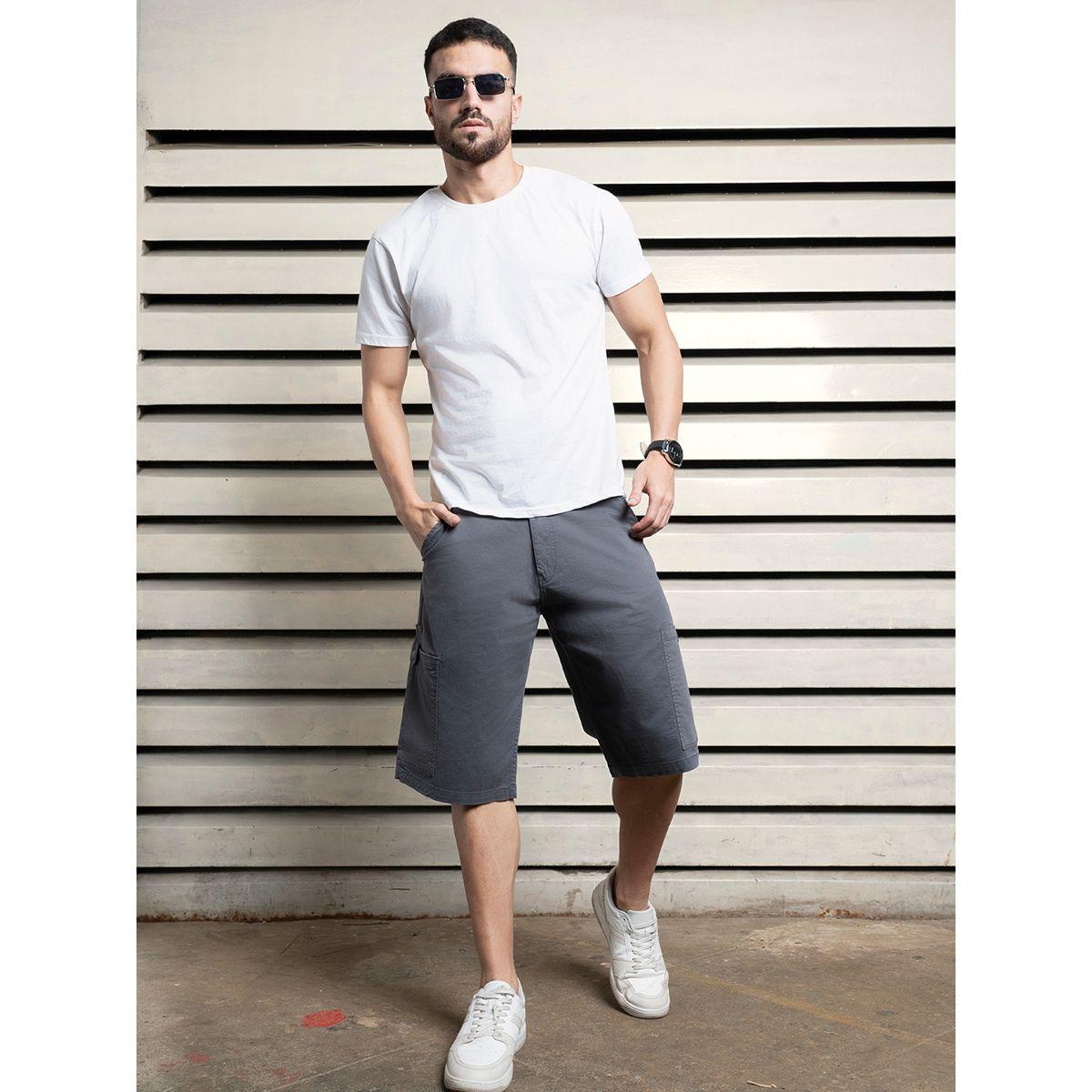 شورت كاجوال بخصر متوسط وقصة مريحة هاي ستار × ستايلي-men-clothing-bottoms-shorts-image-4