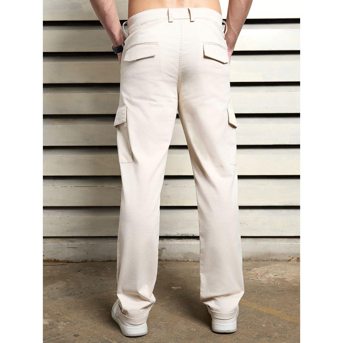 بنطال كارجو بقصة مستقيمة مع خصر متوسط هاي ستار × ستايلي-men-clothing-bottoms-trousersandchinos-trousers-image-2