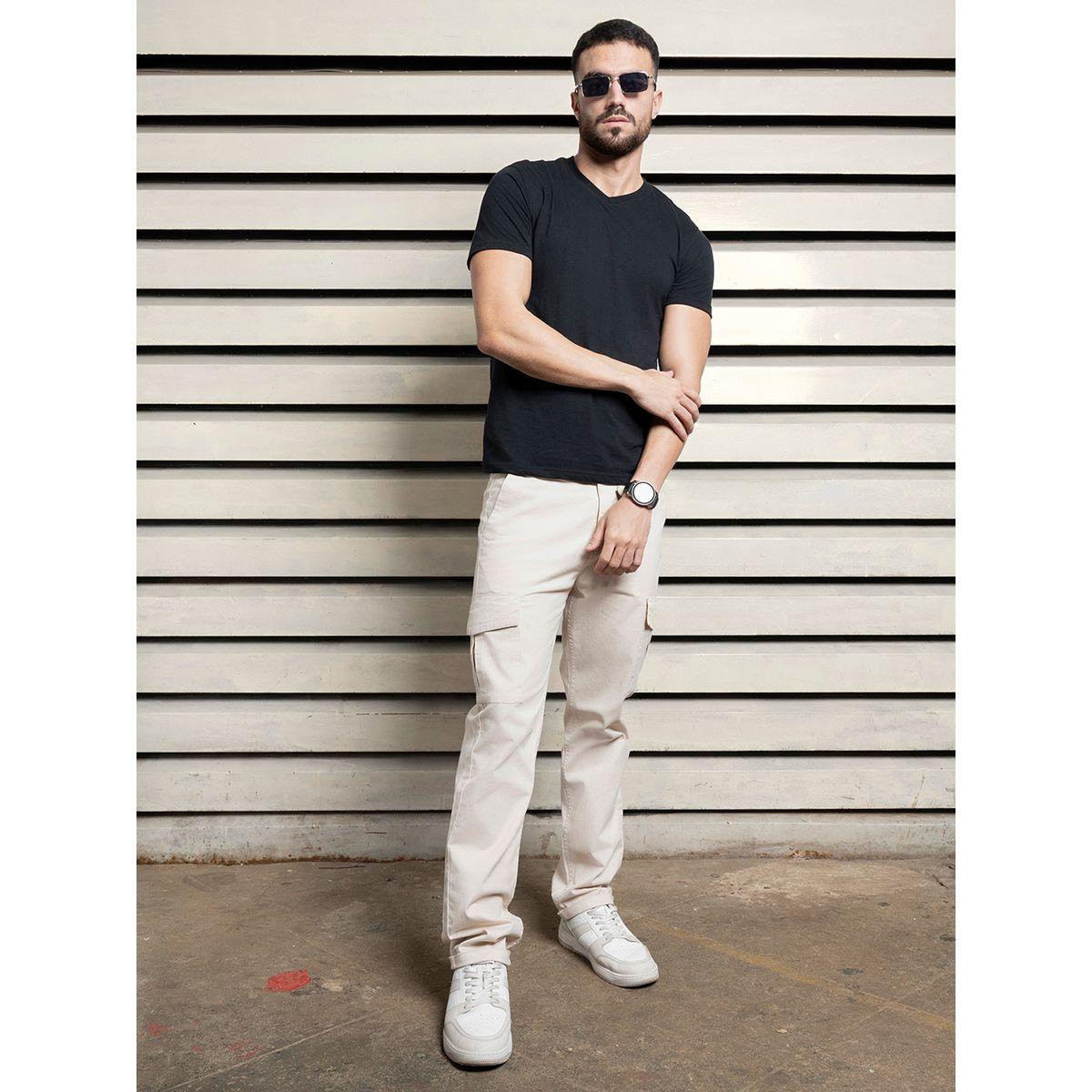 بنطال كارجو بقصة مستقيمة مع خصر متوسط هاي ستار × ستايلي-men-clothing-bottoms-trousersandchinos-trousers-image-6