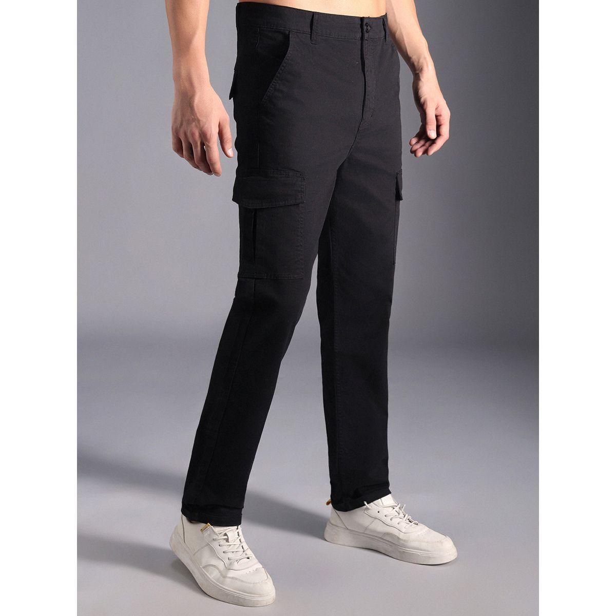 بنطال كارجو بأرجل مستقيمة وخصر متوسط هاي ستار × ستايلي-men-clothing-bottoms-trousersandchinos-trousers-image-1
