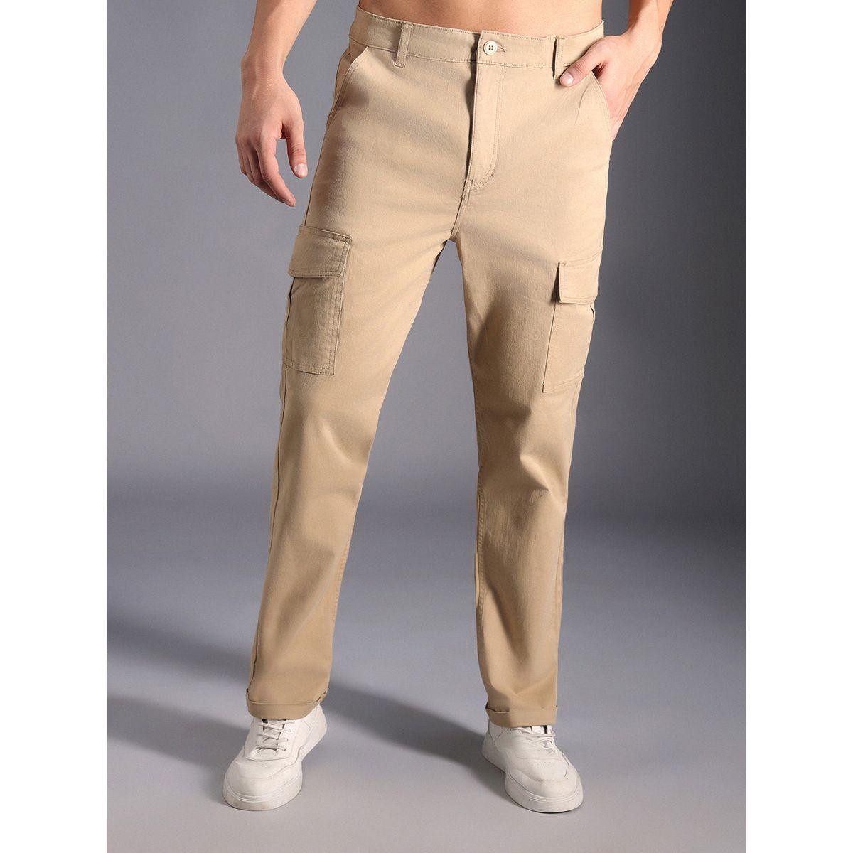 بنطال كارجو بقصة مستقيمة مع خصر متوسط هاي ستار × ستايلي-men-clothing-bottoms-trousersandchinos-trousers-image-1