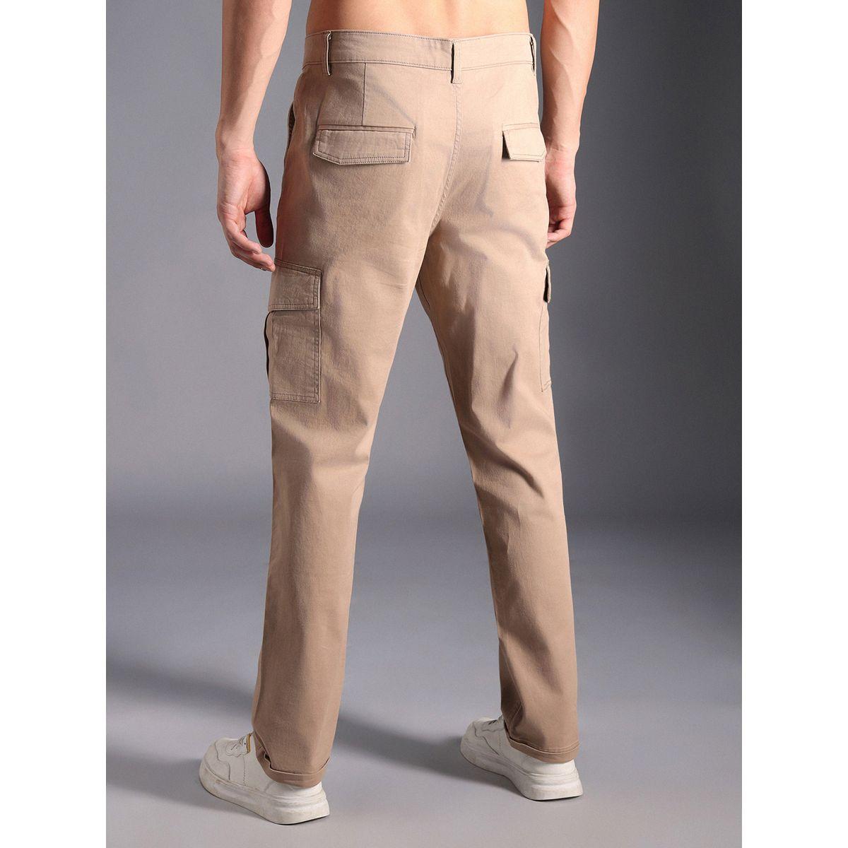 بنطال كارجو بقصة ارجل مستقيمة وخصر متوسط هاي ستار × ستايلي-men-clothing-bottoms-trousersandchinos-trousers-image-2