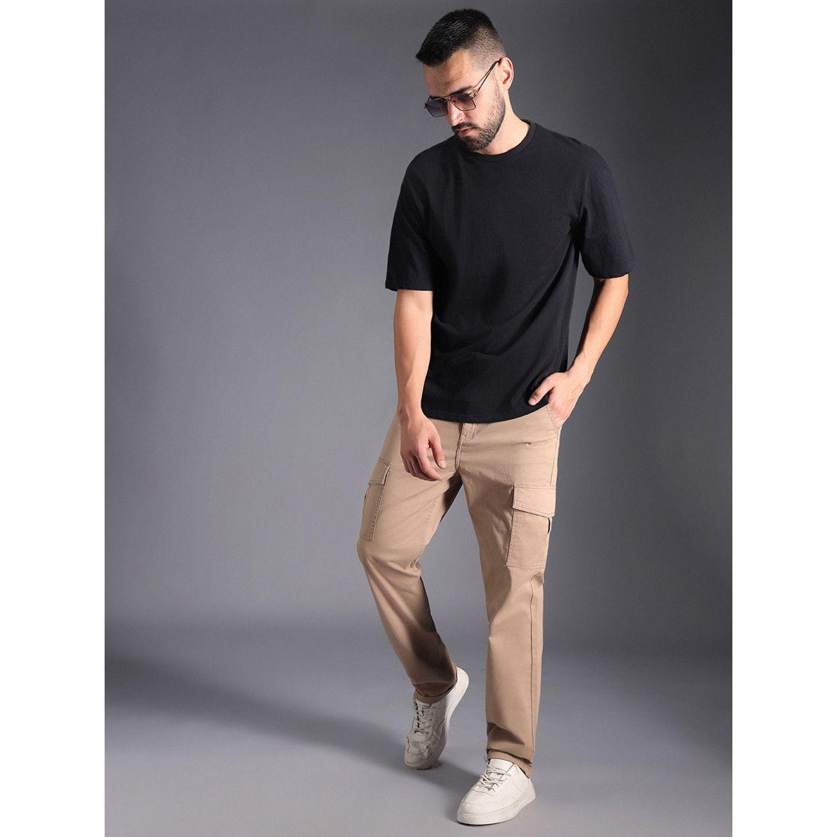 بنطال كارجو بقصة ارجل مستقيمة وخصر متوسط هاي ستار × ستايلي-men-clothing-bottoms-trousersandchinos-trousers-image-4
