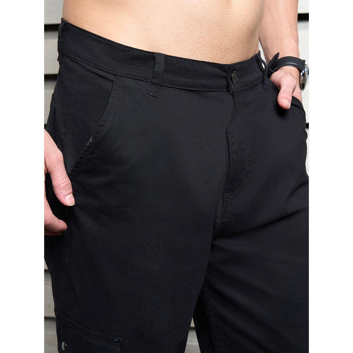 بنطال كارجو سادة بقصة واسعة وخصر متوسط هاي ستار × ستايلي-men-clothing-bottoms-trousersandchinos-trousers-image-3