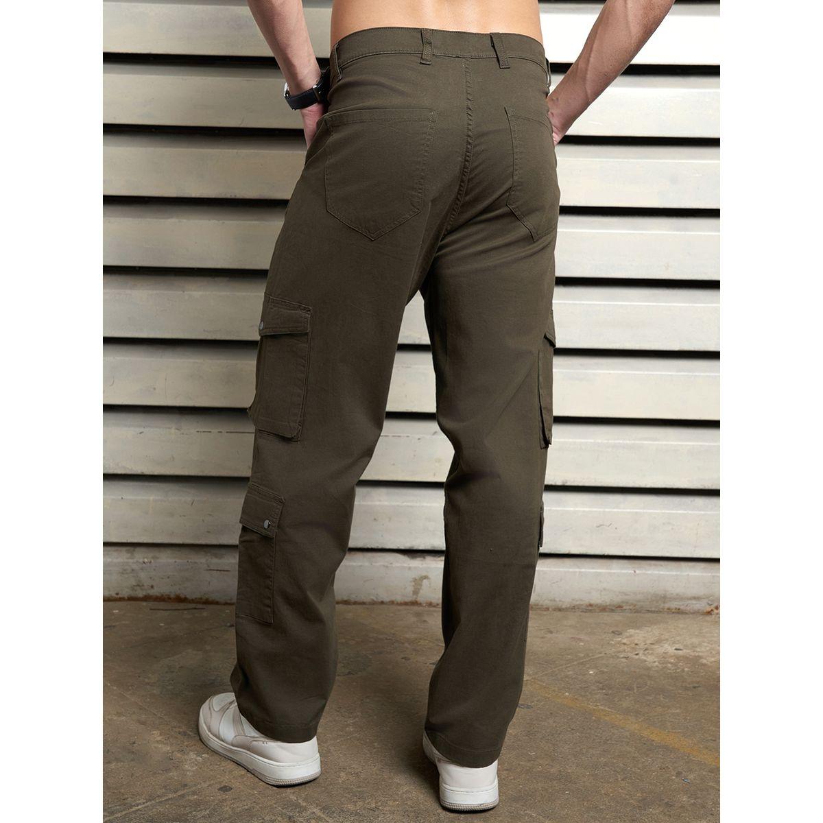 High Star X Styli  Solid Loose Fit Mid Rise Cargo Pants-men-clothing-bottoms-trousersandchinos-trousers-image-2