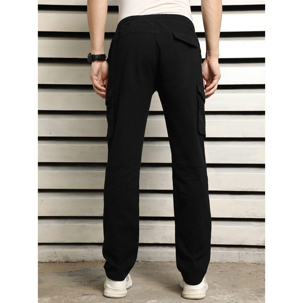 High Star X Styli  Solid Slim Fit Cargo Trousers with Drawstring-men-clothing-bottoms-trousersandchinos-trousers-image-2