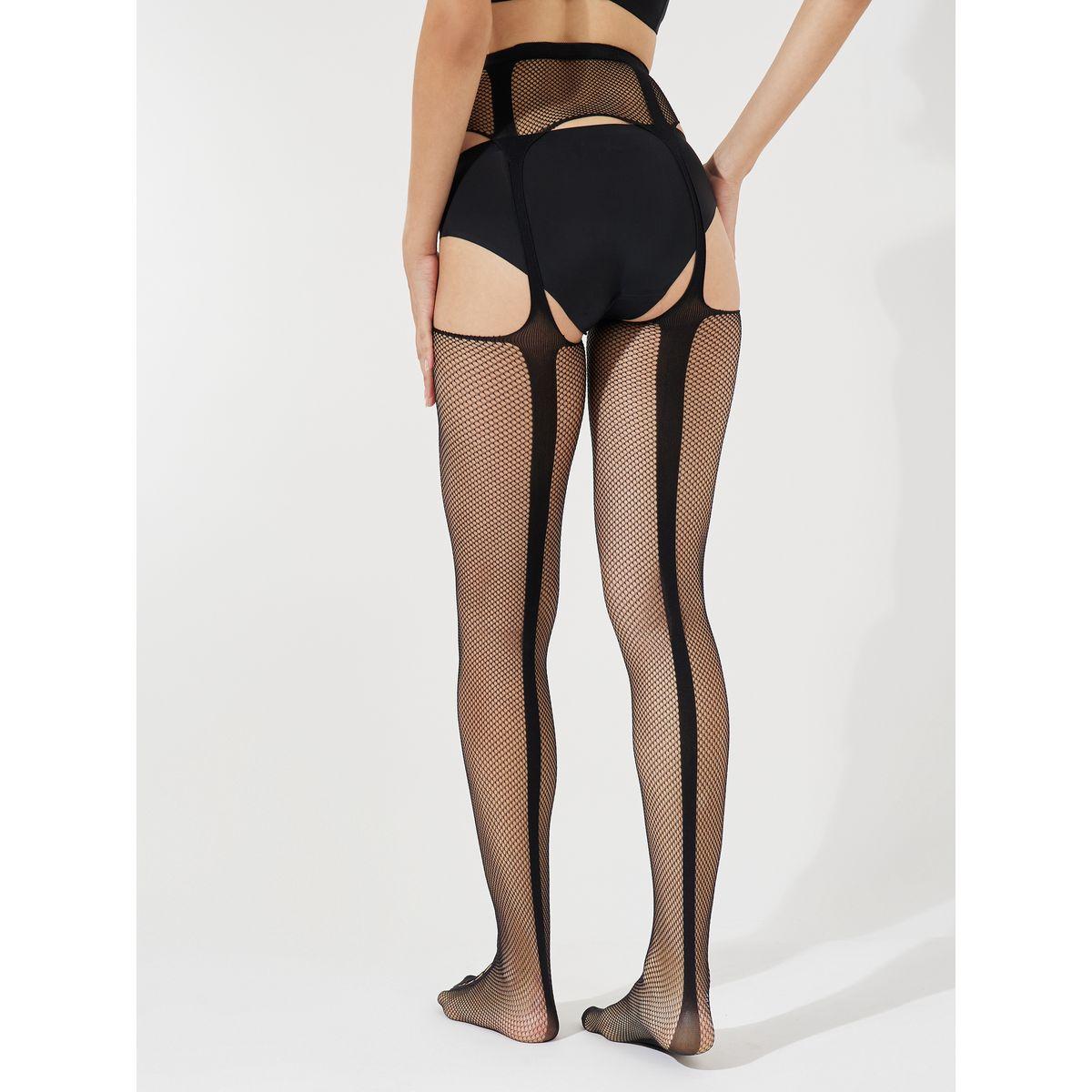 كيلون طويل بتفاصيل شبكية وتداخلات مُتباينة-women-clothing-lingerie-lingerieaccessories-image-3