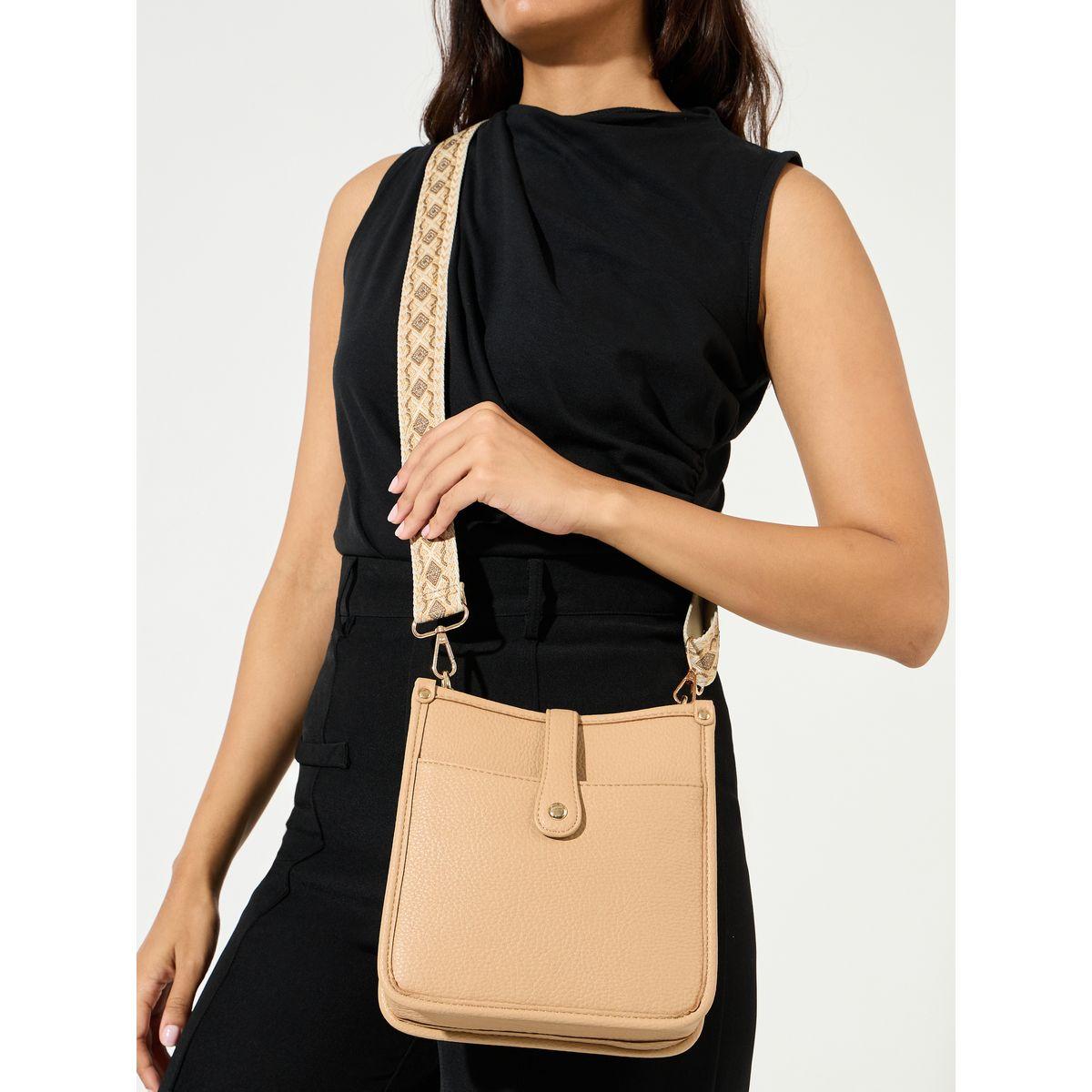 Styli Solid Bag with Printed Adjustable Strap-women-bagsandwallets-handbags-image-2