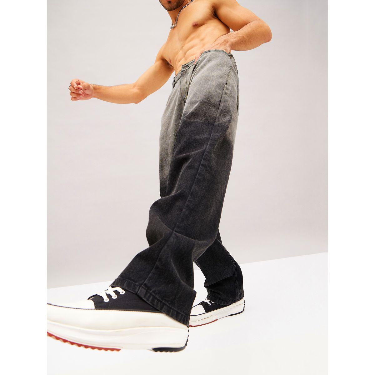 جينز بتدرج الالوان مع قصة مريحة ماسكلن ساسافراس × ستايلي-men-clothing-bottoms-jeans-image-1