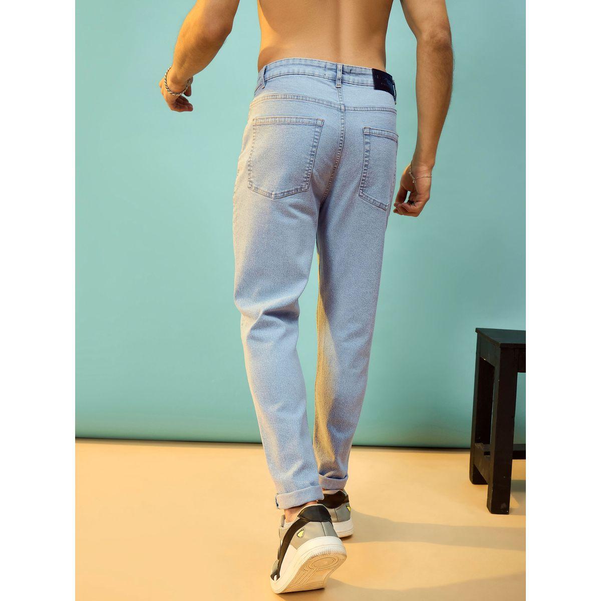 جينز بتفاصيل مشطوفة وقصة سليم فت ماسكلن ساسافراس × ستايلي-men-clothing-bottoms-jeans-image-5