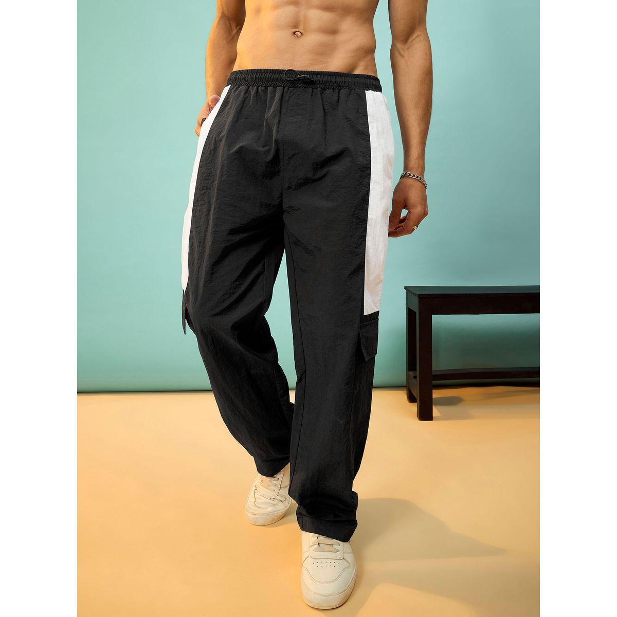 بنطال باراشوت مع جيب بطية وتفاصيل مُتباينة ماسكلن ساسافراس × ستايلي-men-clothing-bottoms-trousersandchinos-trousers-image-3