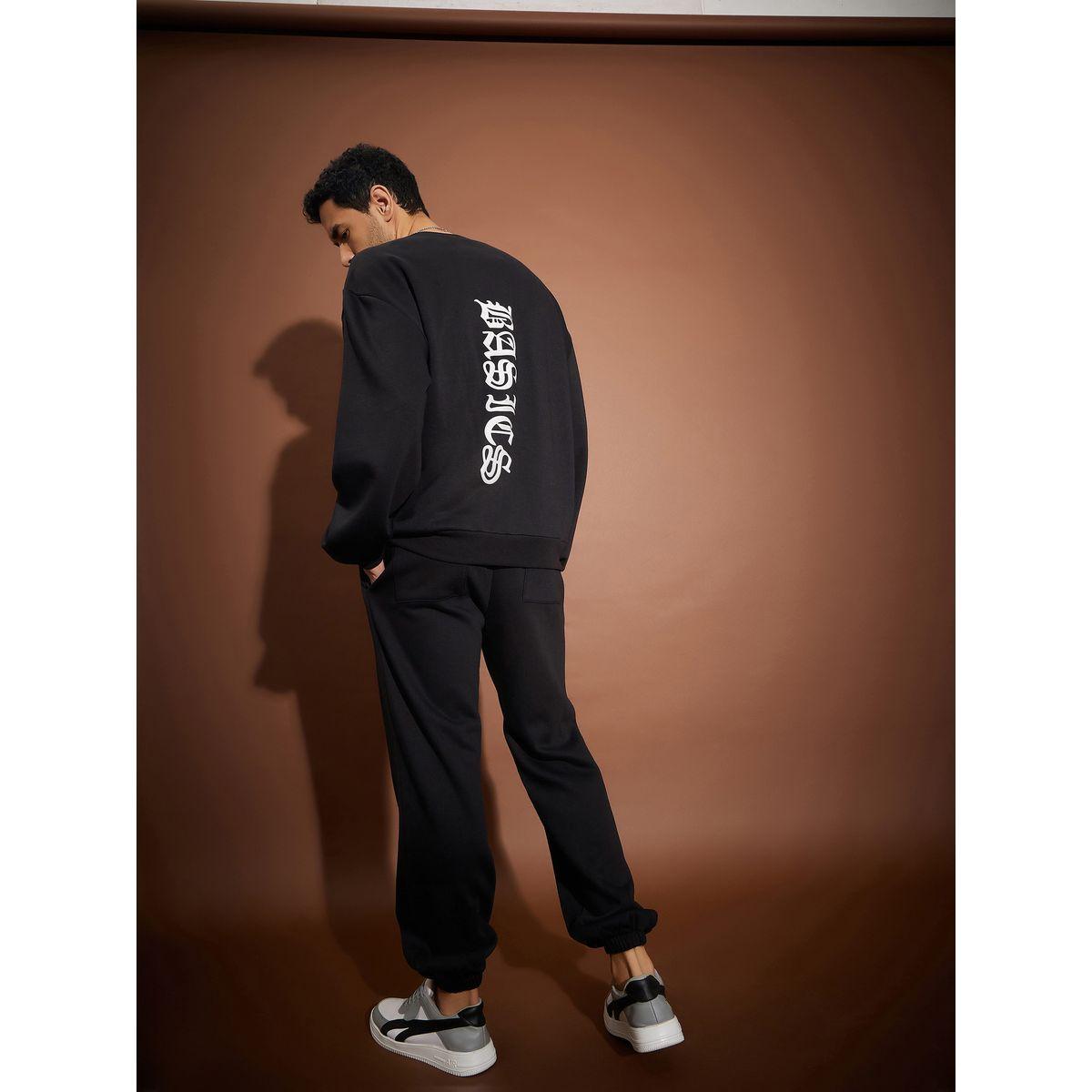 Mascln Sassafras X Styli  Basic Print Oversized Sweatshirt & Joggers Co-Ords-men-clothing-coordsets-image-2