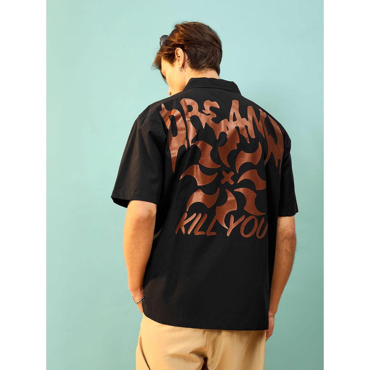قميص فضفاض مطبع بطبعة جرافيك ماسكلن ساسافراس × ستايلي-men-clothing-shirts-image-5