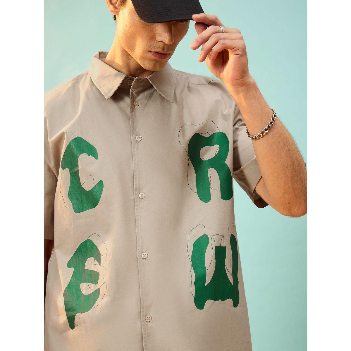 قميص فضفاض بازرار غلق واكمام قصيرة ماسكلن ساسافراس × ستايلي-men-clothing-shirts-image-4