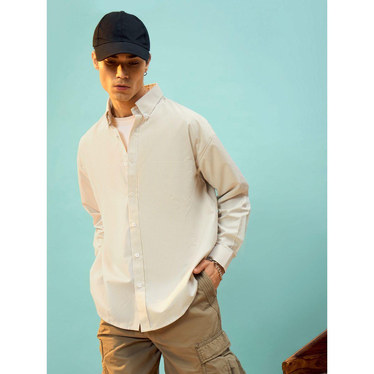 Mascln Sassafras X Styli  Striped Oversized Shirt with Patch Pocket-men-clothing-shirts-image-4