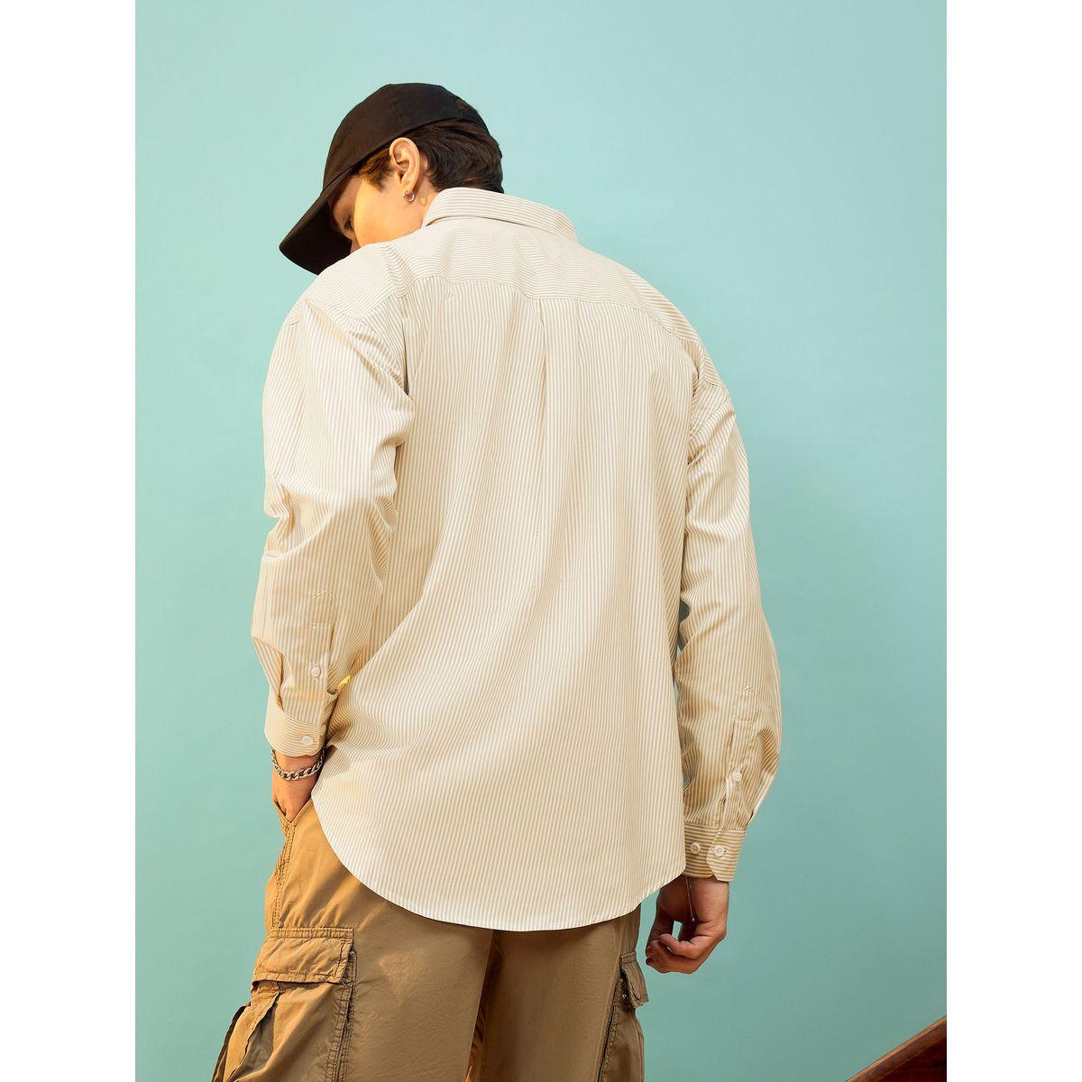 Mascln Sassafras X Styli  Striped Oversized Shirt with Patch Pocket-men-clothing-shirts-image-5
