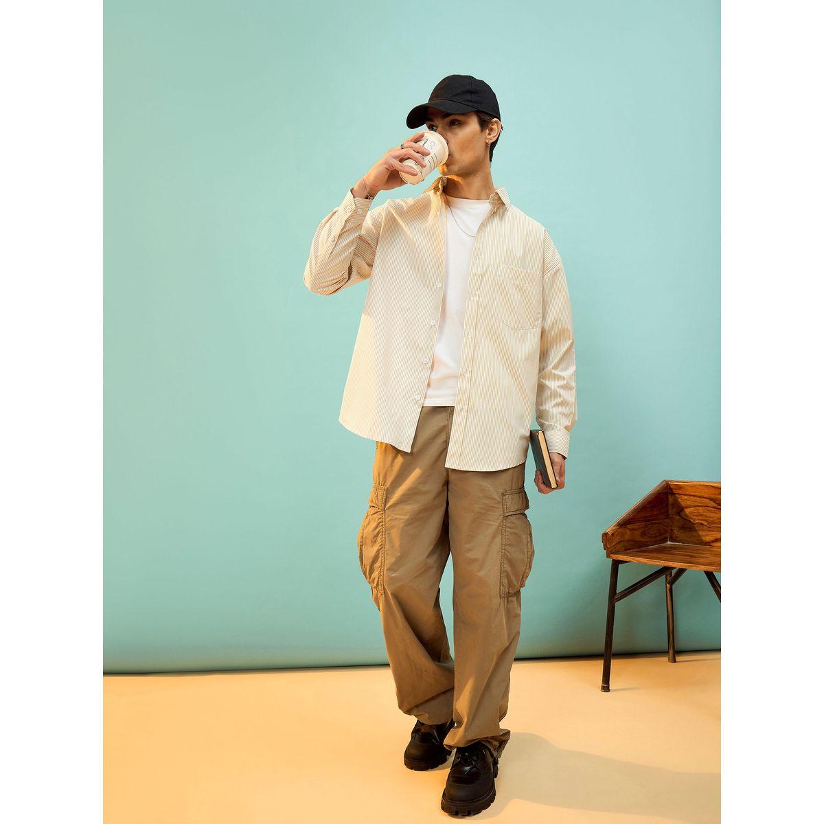 Mascln Sassafras X Styli  Striped Oversized Shirt with Patch Pocket-men-clothing-shirts-image-6