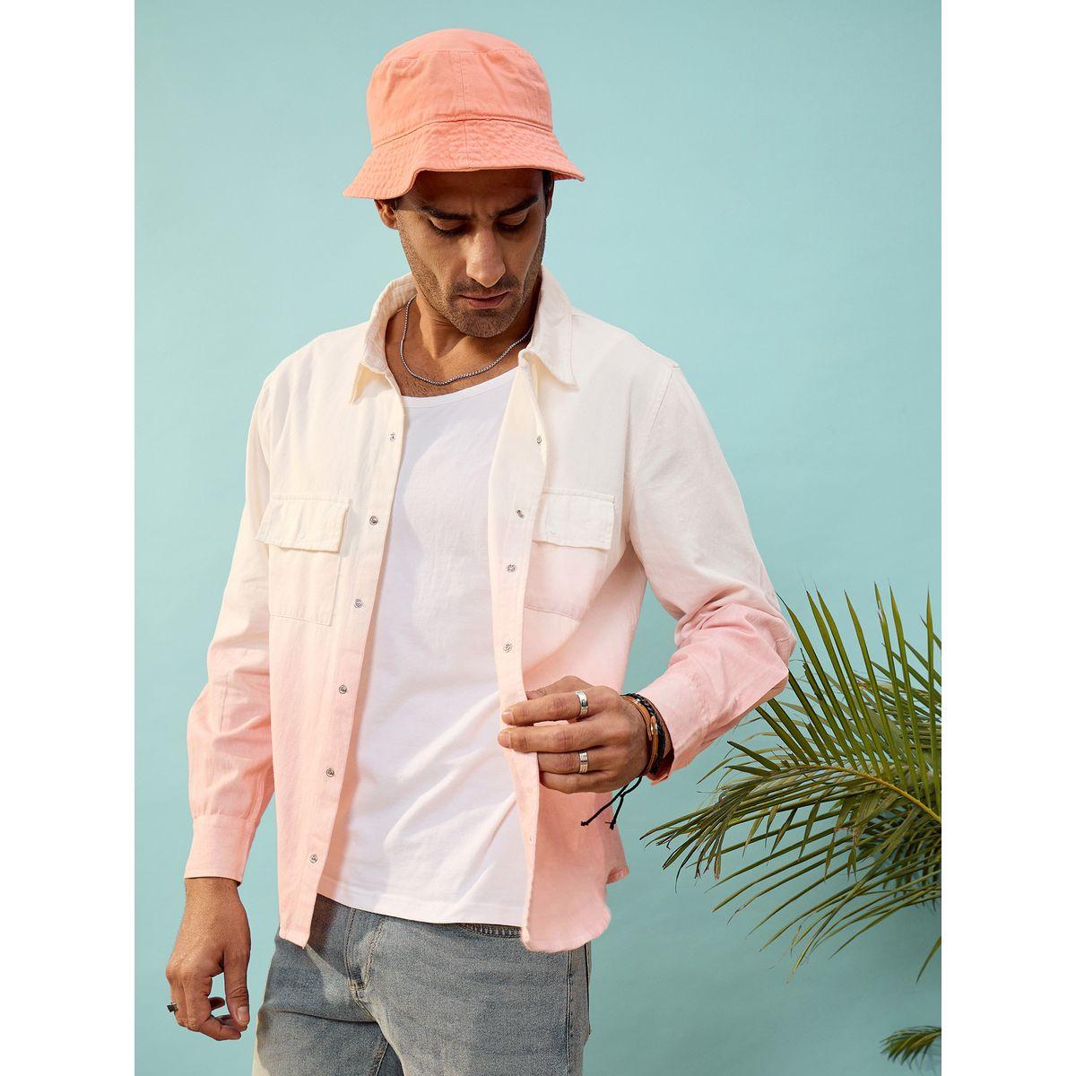 قميص بطبعة تدرج الالوان مع جيب بطية إغلاق ماسكلن ساسافراس × ستايلي-men-clothing-shirts-image-3