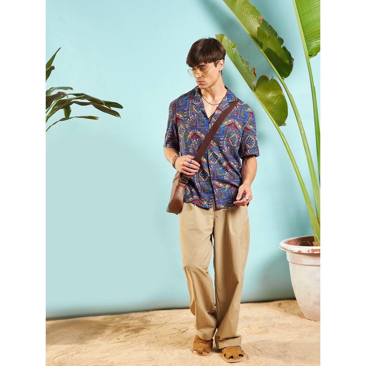 Mascln Sassafras X Styli  Ethnic Print Relaxed Fit Shirt-men-clothing-shirts-image-6