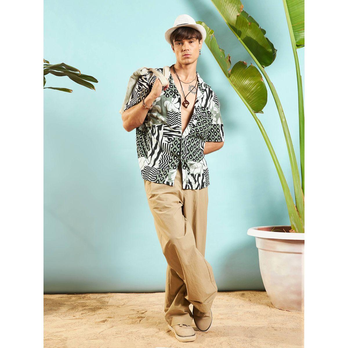 Mascln Sassafras X Styli  All Over Patchwork Print Relaxed Fit Shirt-men-clothing-shirts-image-2