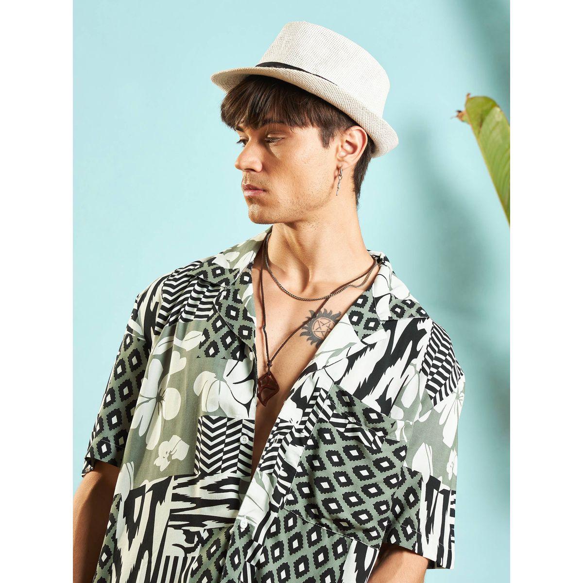 Mascln Sassafras X Styli  All Over Patchwork Print Relaxed Fit Shirt-men-clothing-shirts-image-4