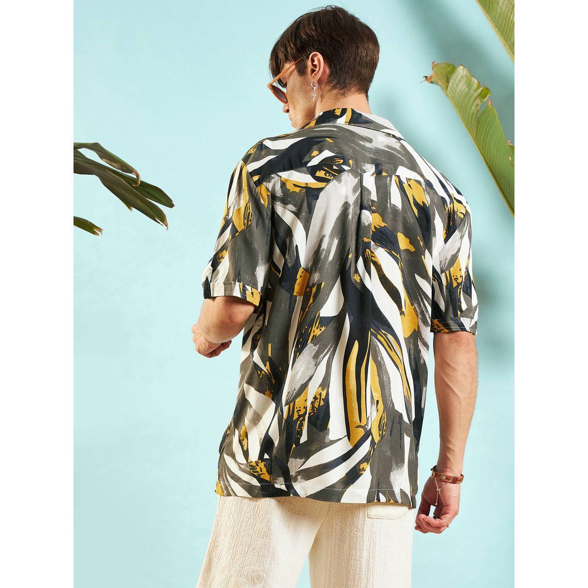 قميص مطبع بالكامل مع قصة مريحة ماسكلن ساسافراس × ستايلي-men-clothing-shirts-image-5
