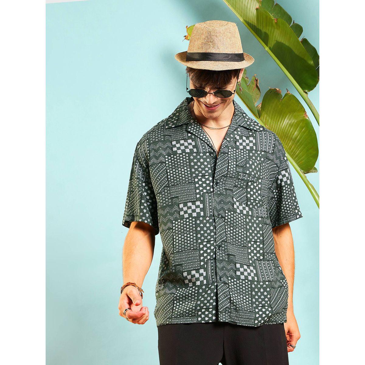 Mascln Sassafras X Styli  Patchwork Print Relaxed Fit Shirt-men-clothing-shirts-image-1