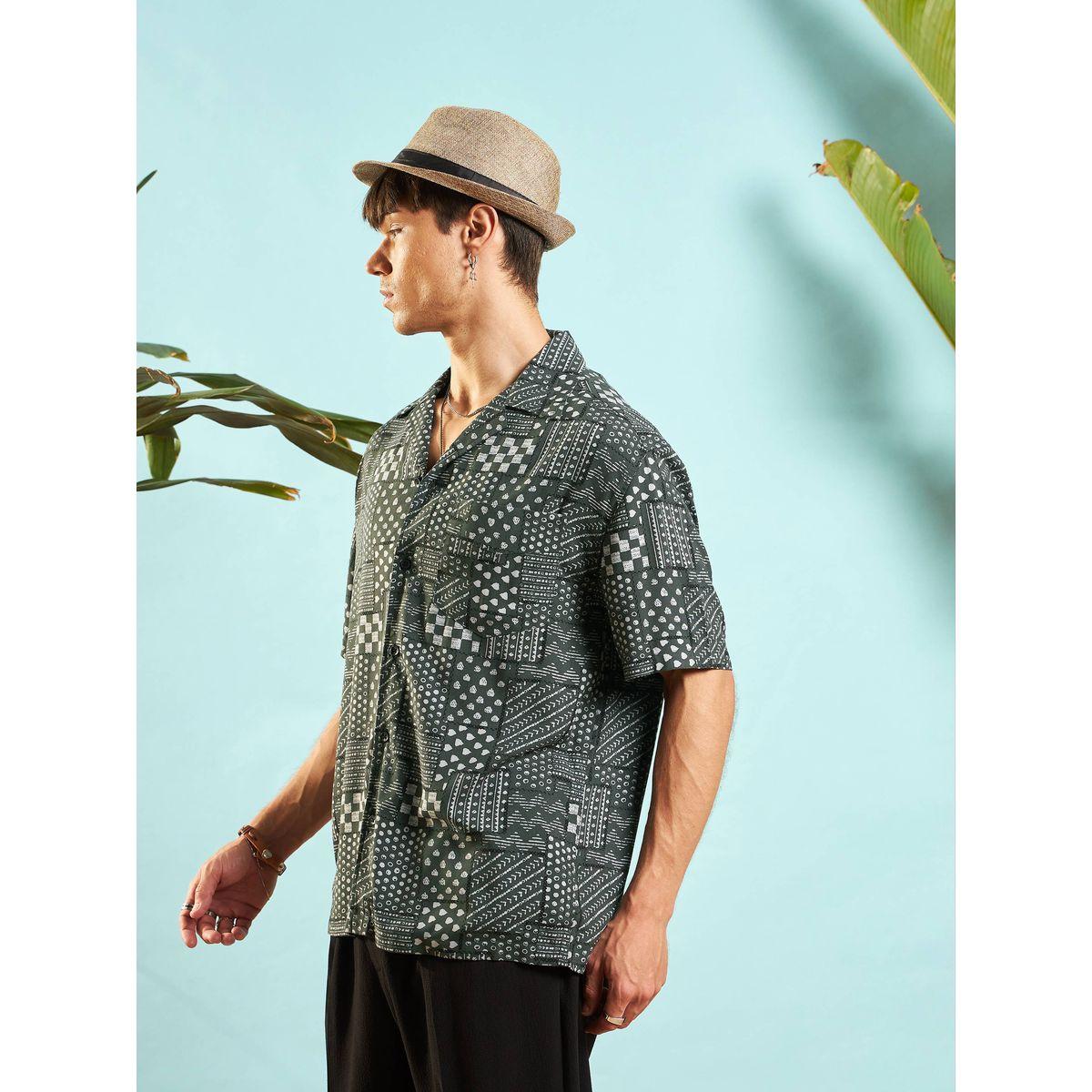 Mascln Sassafras X Styli  Patchwork Print Relaxed Fit Shirt-men-clothing-shirts-image-3