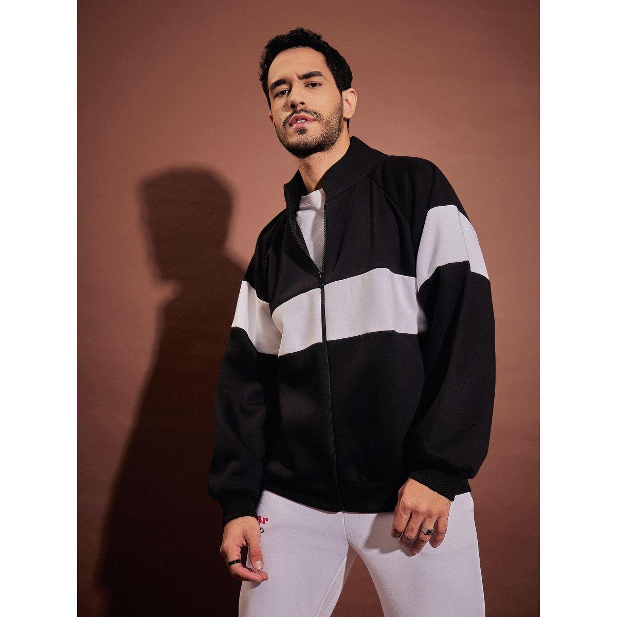 سويت شيرت فضفاض بنمط كتل الالوان ماسكلن ساسافراس × ستايلي-men-winterwear-hoodiesandsweatshirts-image-1