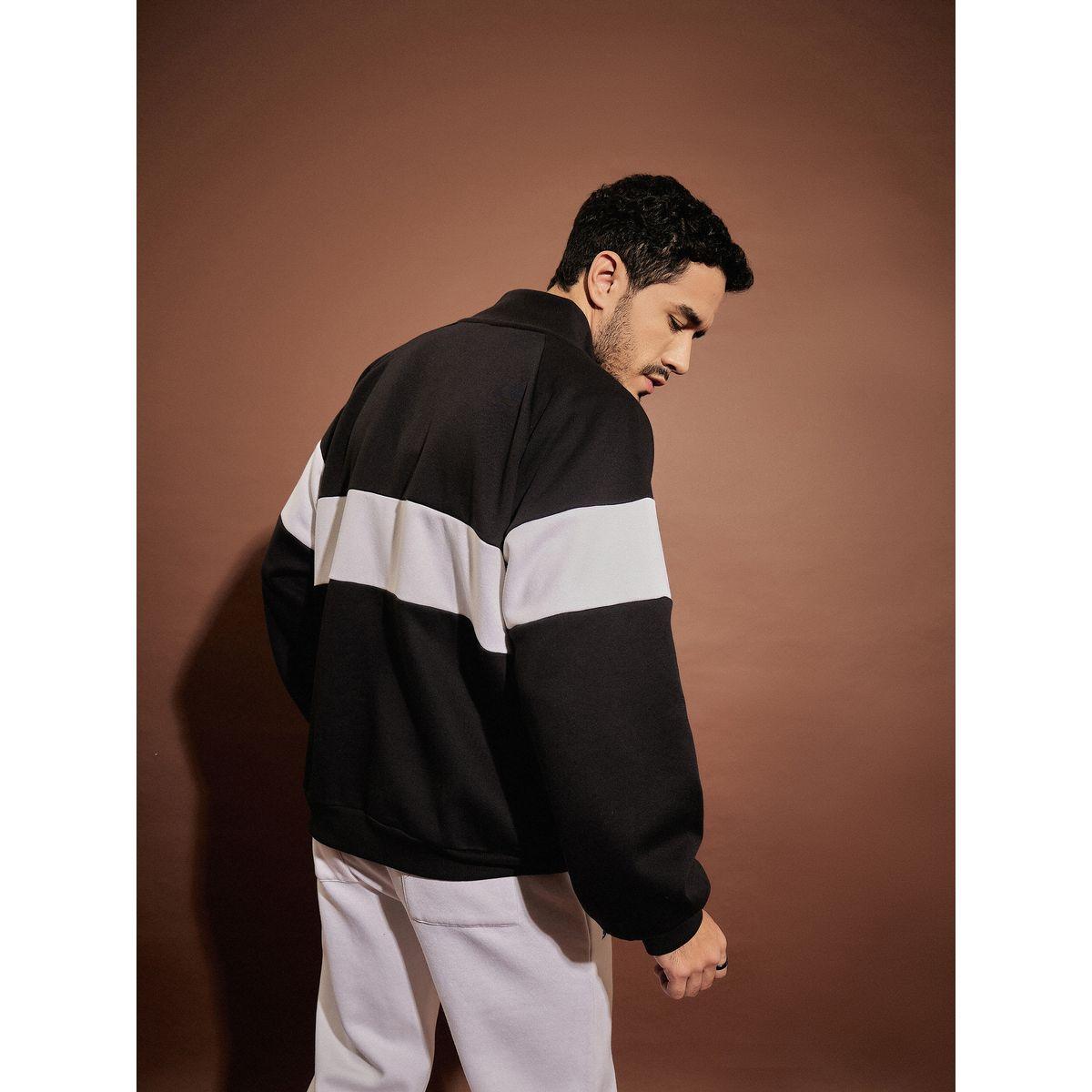 Mascln Sassafras X Styli  Color Block Zip Through Oversized Sweatshirt-men-winterwear-hoodiesandsweatshirts-image-5