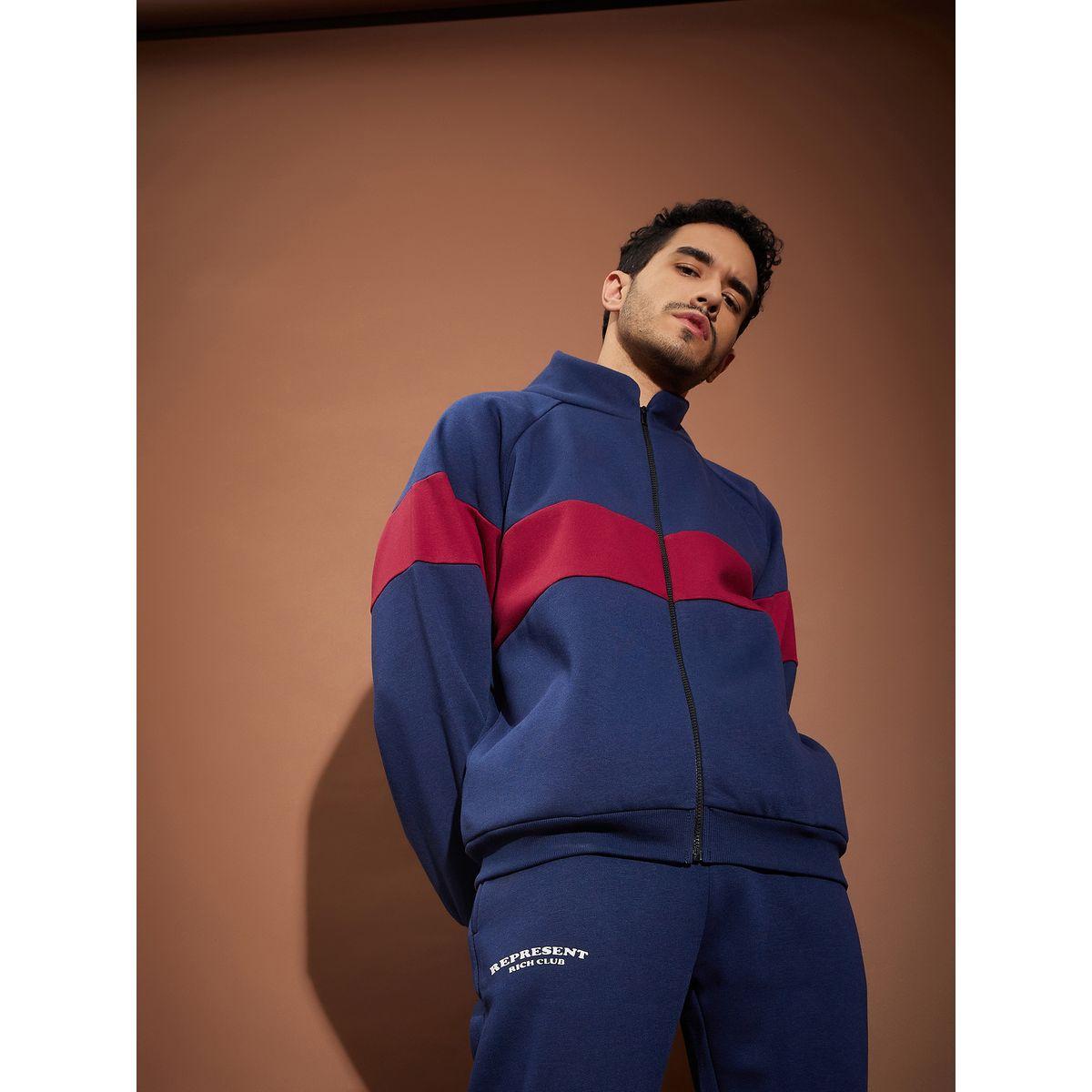 Mascln Sassafras X Styli  Color Block Zip Through Oversized Sweatshirt-men-winterwear-hoodiesandsweatshirts-image-3
