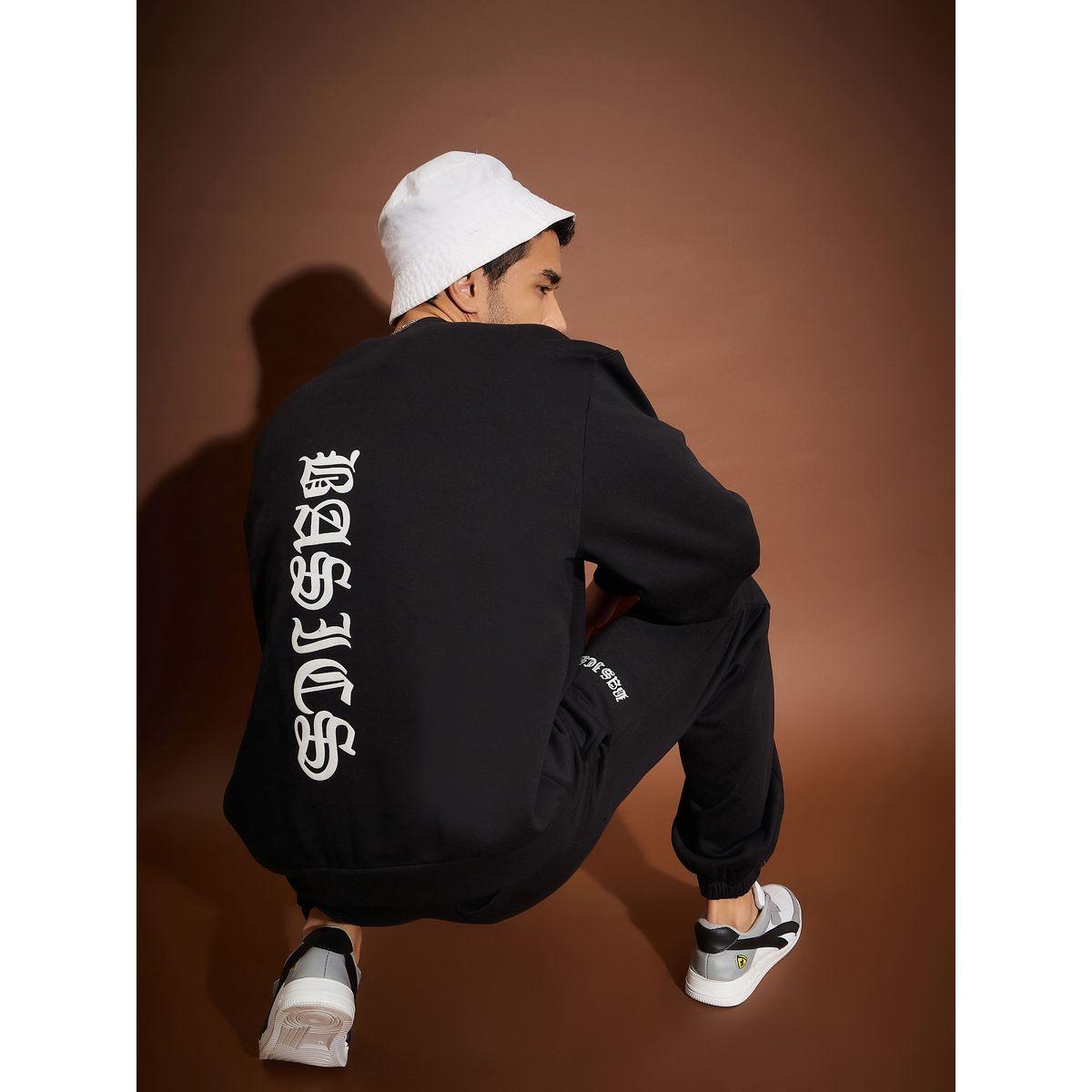 سويت شيرت فضفاض بطبعة كتابة ماسكلن ساسافراس × ستايلي-men-winterwear-hoodiesandsweatshirts-image-2