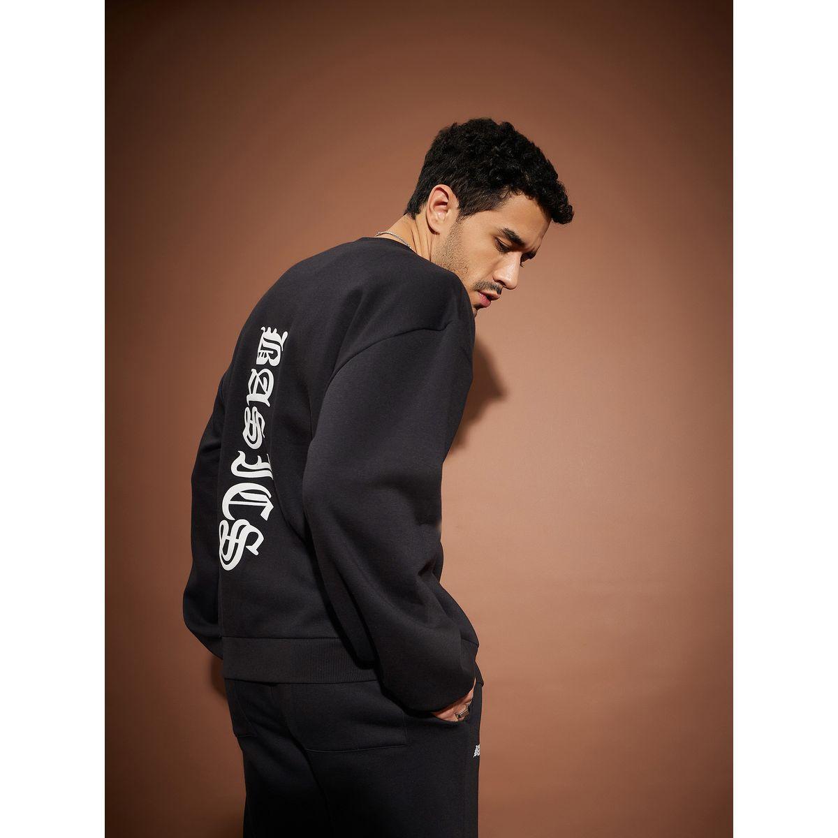 سويت شيرت فضفاض بطبعة كتابة ماسكلن ساسافراس × ستايلي-men-winterwear-hoodiesandsweatshirts-image-5