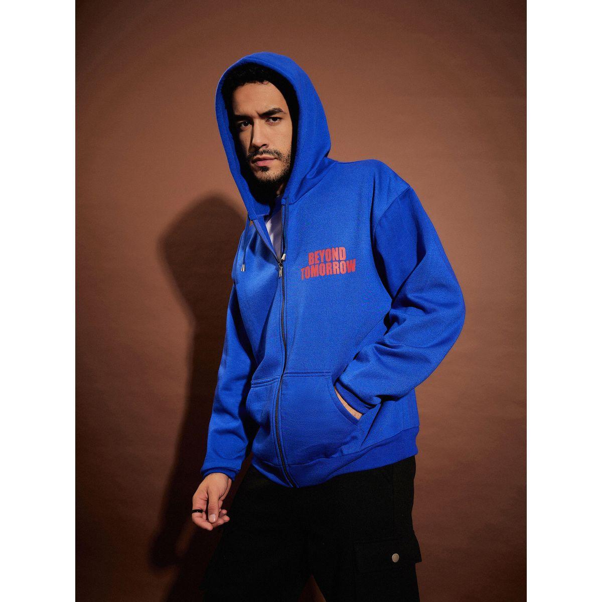 هودي فضفاض بطبعة كتابة وسحَّاب غلق ماسكلن ساسافراس × ستايلي-men-winterwear-hoodiesandsweatshirts-image-3