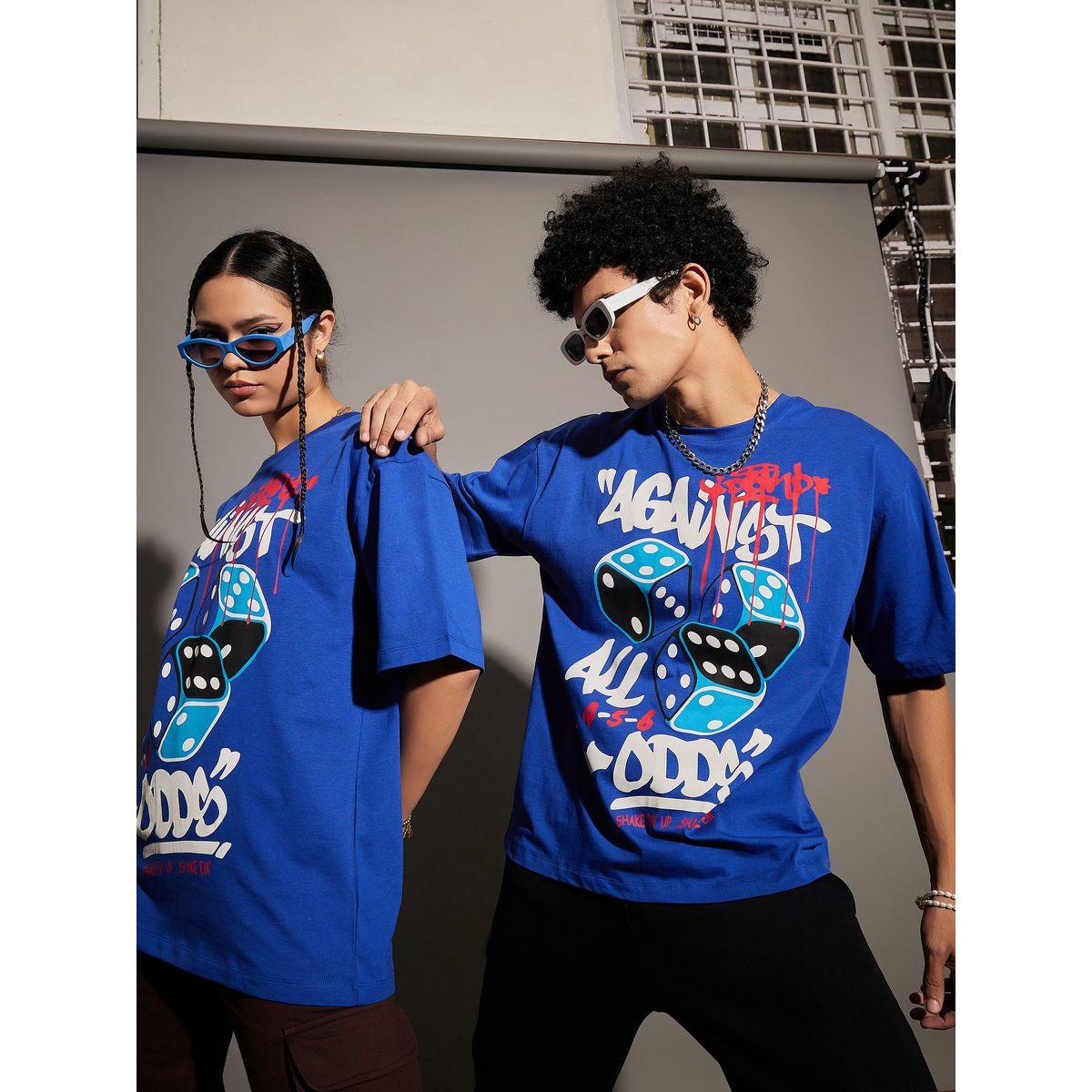 تيشيرت فضفاض مطبع بطبعة جرافيك ماسكلن ساسافراس × ستايلي-men-clothing-tshirtsandpolos-tshirts-image-1