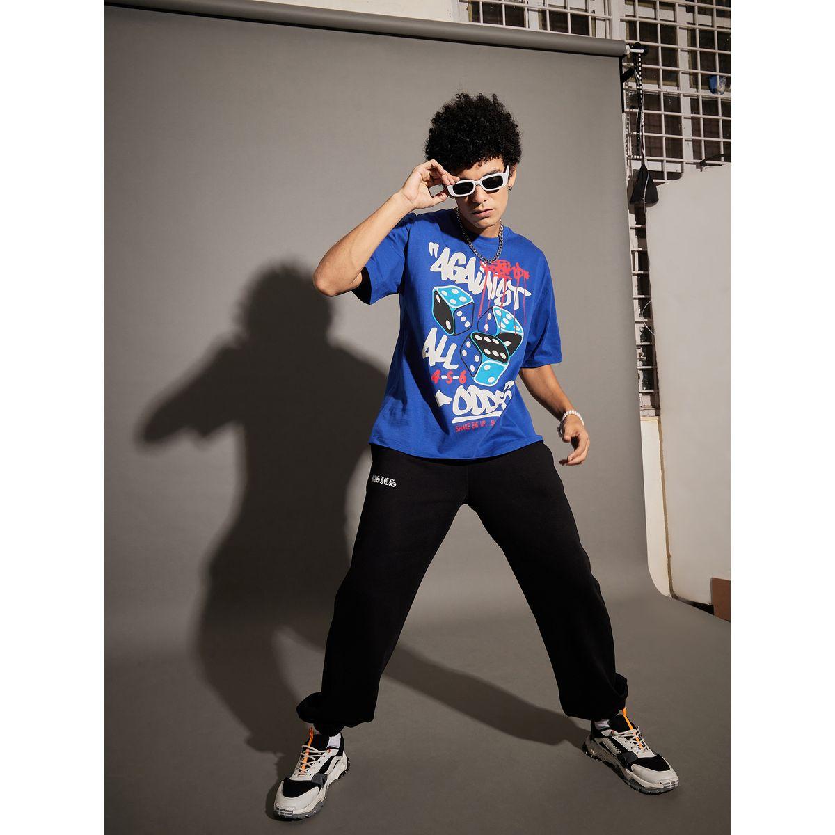 تيشيرت فضفاض مطبع بطبعة جرافيك ماسكلن ساسافراس × ستايلي-men-clothing-tshirtsandpolos-tshirts-image-2