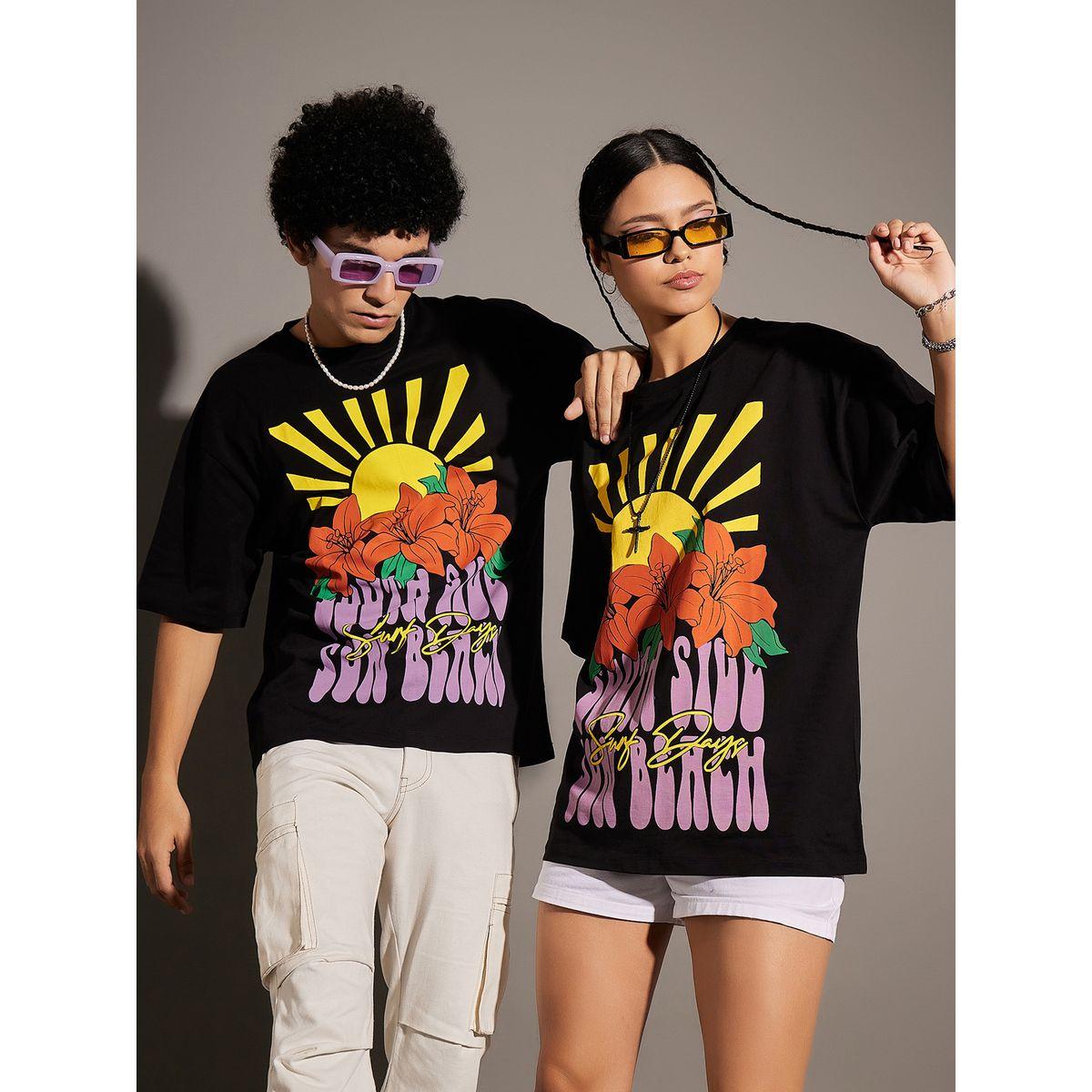 تيشيرت فضفاض مطبع بطبعة جرافيك ماسكلن ساسافراس × ستايلي-men-clothing-tshirtsandpolos-tshirts-image-1