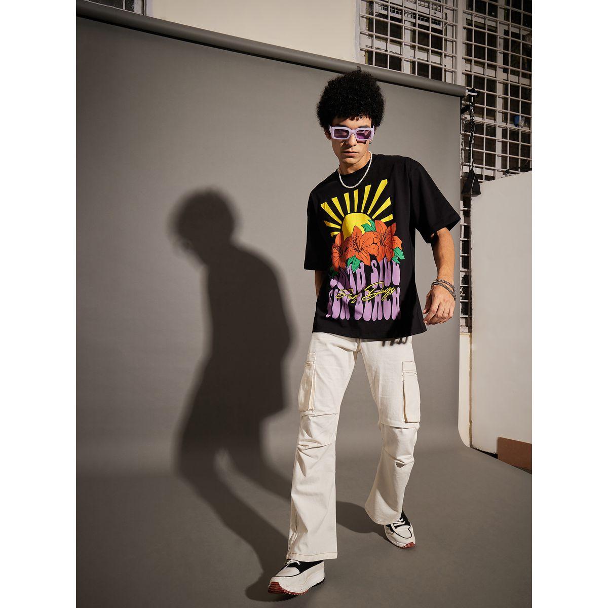 تيشيرت فضفاض مطبع بطبعة جرافيك ماسكلن ساسافراس × ستايلي-men-clothing-tshirtsandpolos-tshirts-image-3