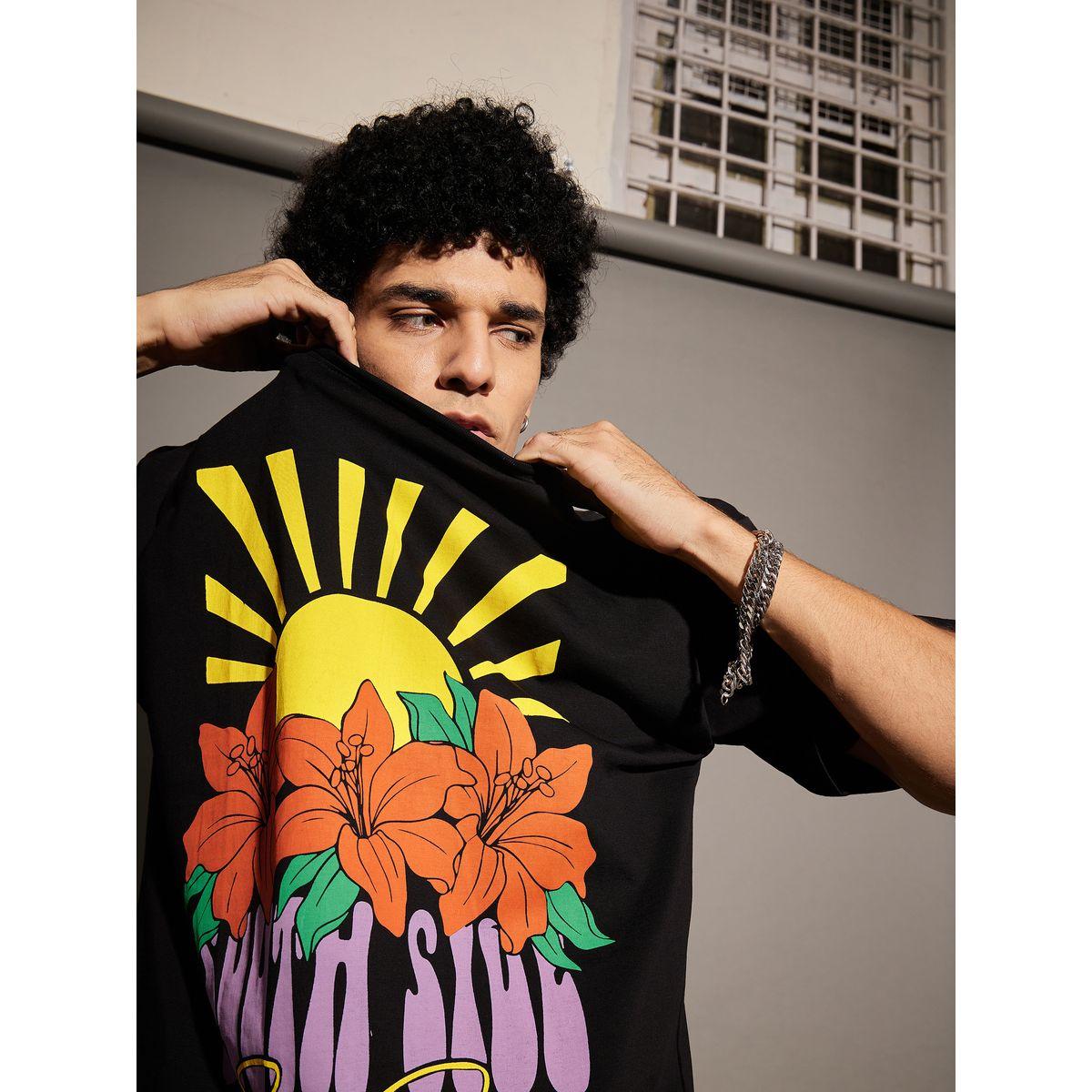 تيشيرت فضفاض مطبع بطبعة جرافيك ماسكلن ساسافراس × ستايلي-men-clothing-tshirtsandpolos-tshirts-image-4