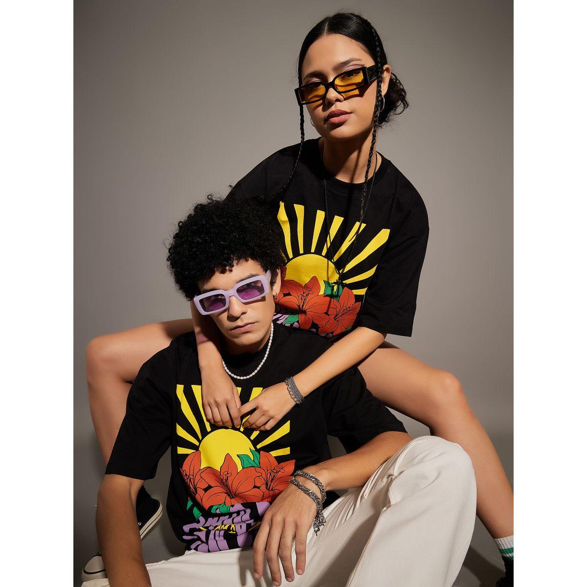 تيشيرت فضفاض مطبع بطبعة جرافيك ماسكلن ساسافراس × ستايلي-men-clothing-tshirtsandpolos-tshirts-image-6