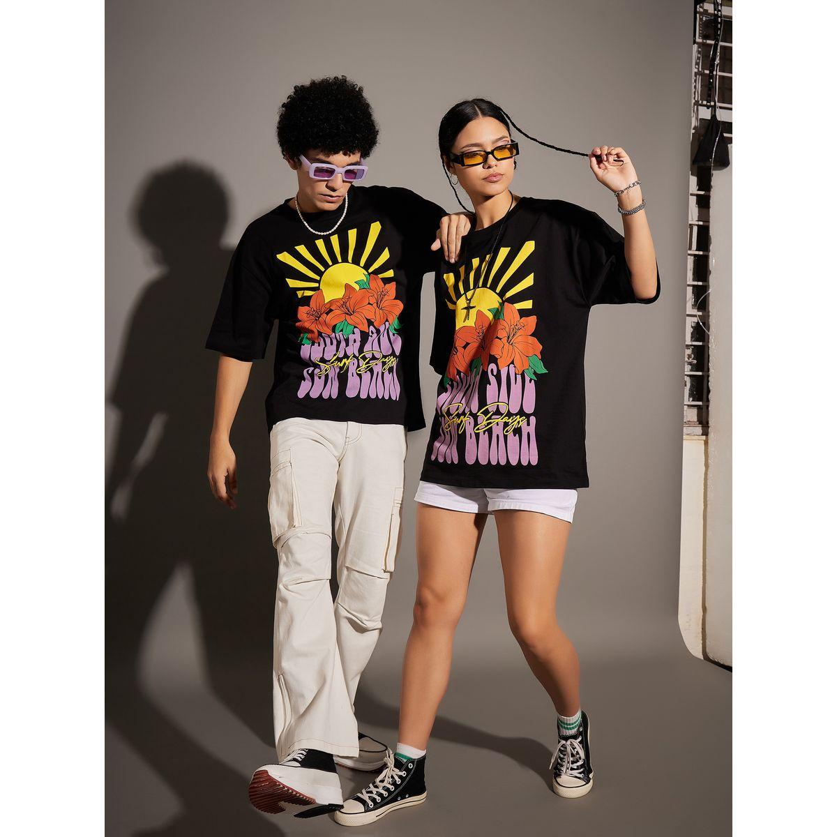 تيشيرت فضفاض مطبع بطبعة جرافيك ماسكلن ساسافراس × ستايلي-men-clothing-tshirtsandpolos-tshirts-image-7