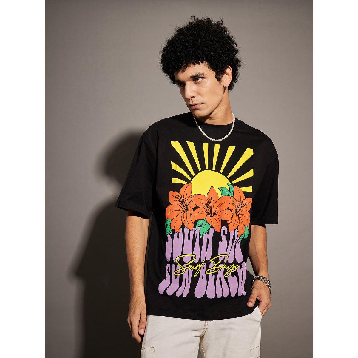 تيشيرت فضفاض مطبع بطبعة جرافيك ماسكلن ساسافراس × ستايلي-men-clothing-tshirtsandpolos-tshirts-image-8