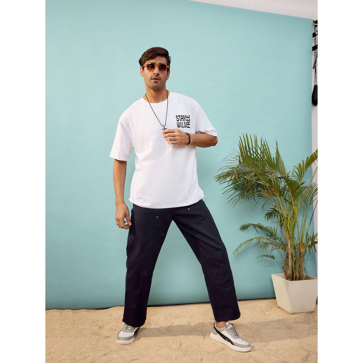 تيشيرت فضفاض مطبع بطبعة جرافيك ماسكلن ساسافراس × ستايلي-men-clothing-tshirtsandpolos-tshirts-image-2
