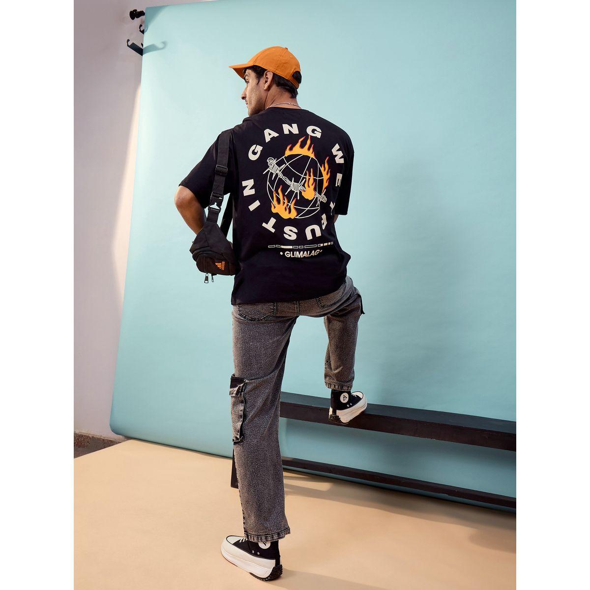 تيشيرت فضفاض مطبع بطبعة جرافيك ماسكلن ساسافراس × ستايلي-men-clothing-tshirtsandpolos-tshirts-image-6